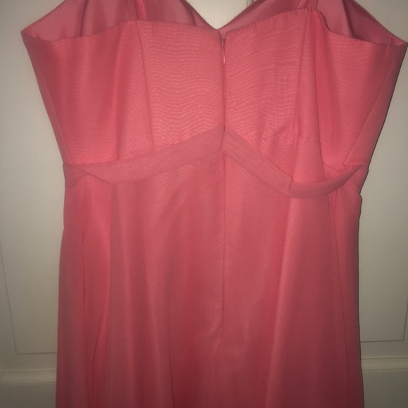 Hi-Low Chiffon Flower Dress in Coral color 👗 - Picture 5 of 5